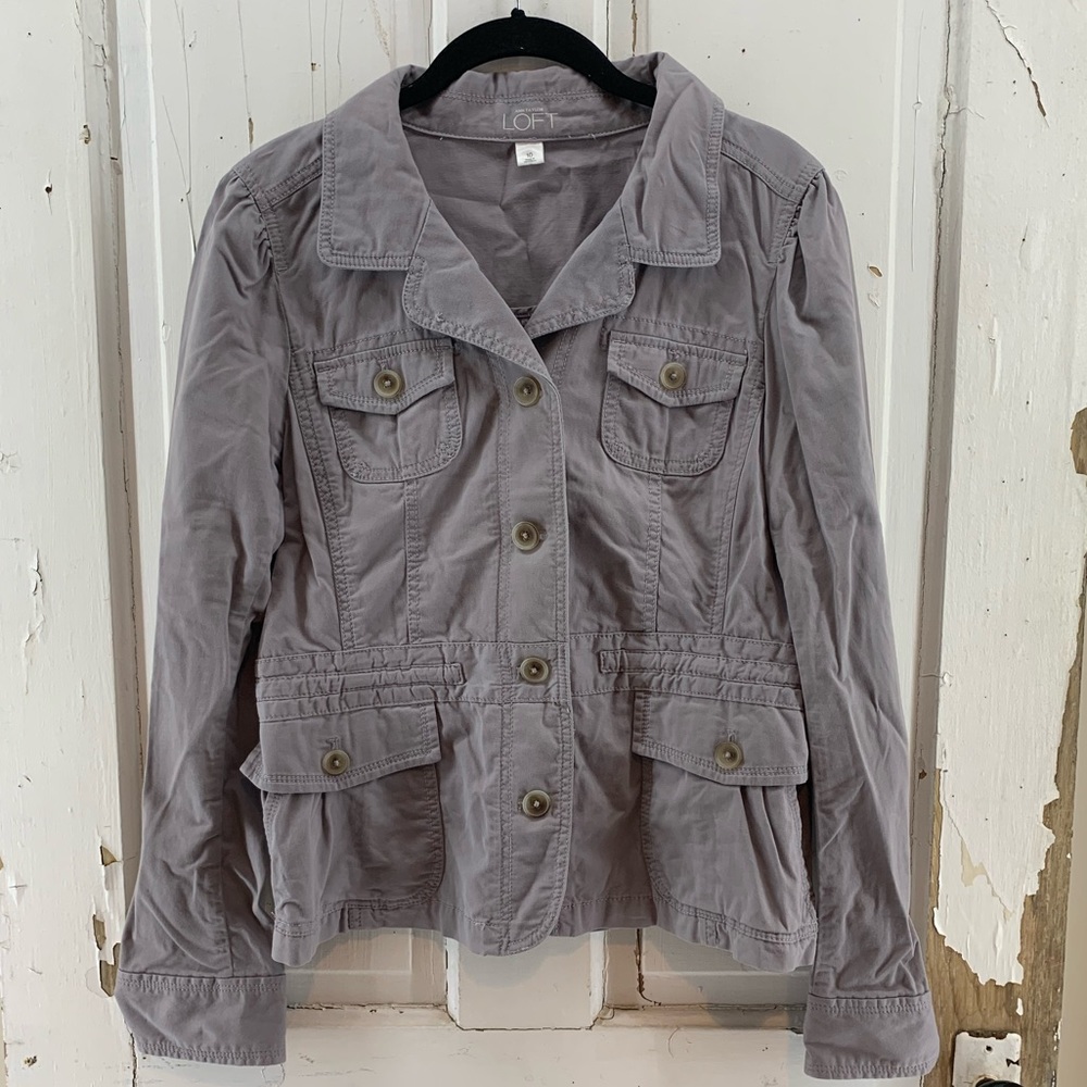 Loft Grey Lightweight Utility Jacket 10
